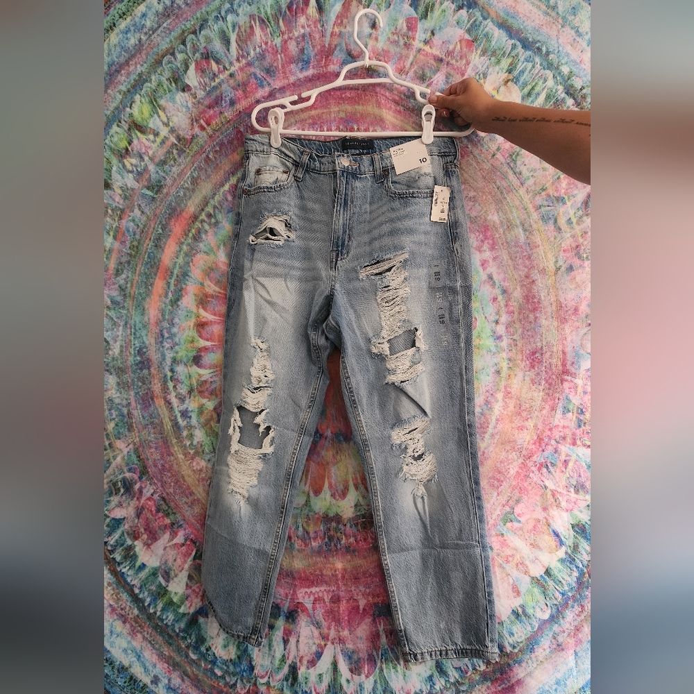 Aero Distressed Mom Jean